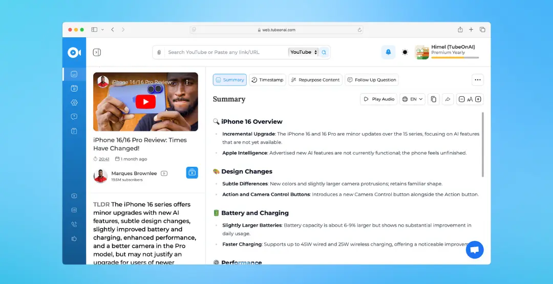Subscribe To Creators & Enjoy Auto YouTube Summaries