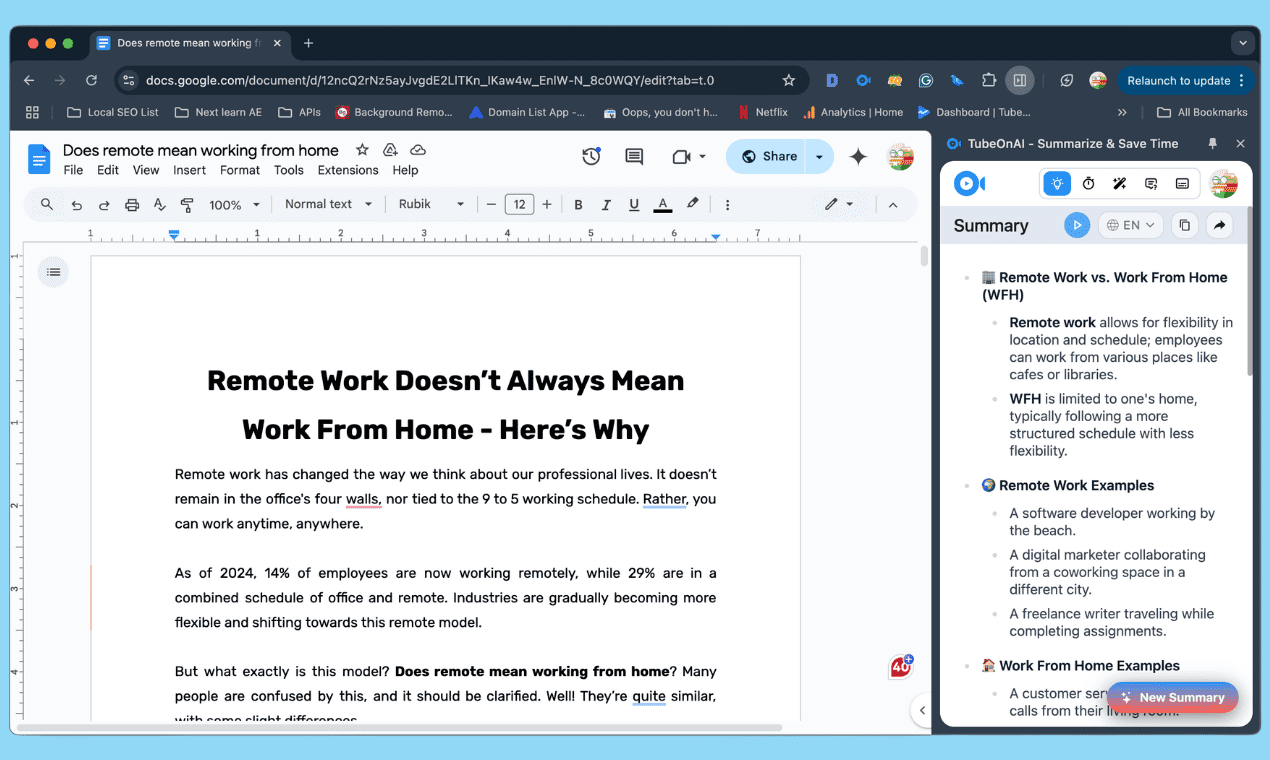 Generate Summaries